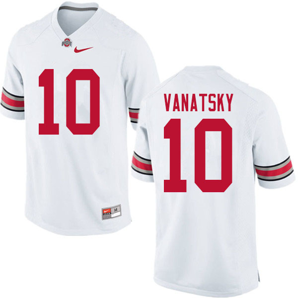 Men #10 Danny Vanatsky Ohio State Buckeyes College Football Jerseys Sale-White